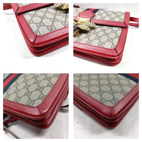 Gucci Queen Margaret Brown PVC Shoulder Bag mon937-101325 - Picture 10 of 16